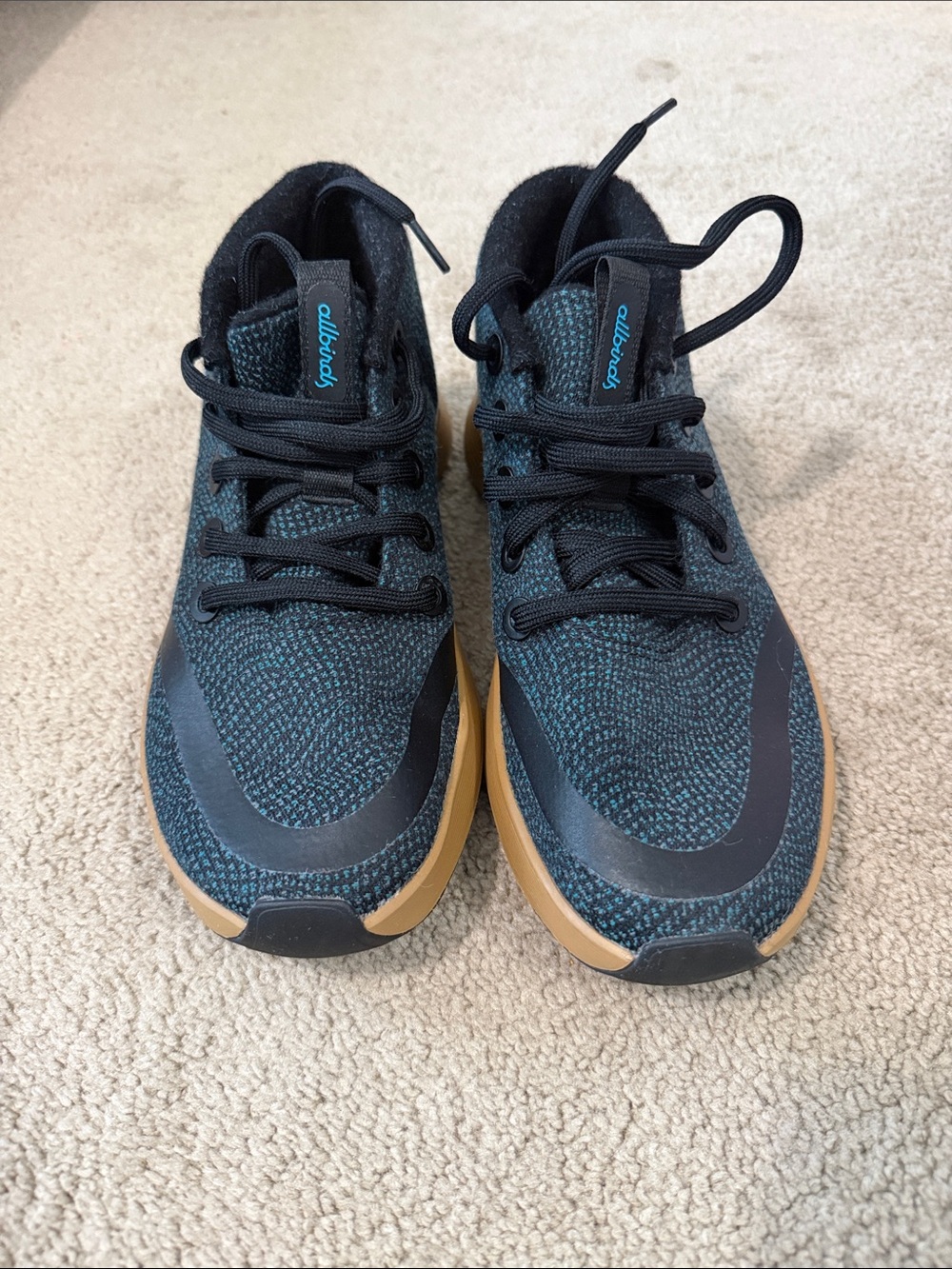 allbirds Teal and Black Women's Sneakers with Gum Sole